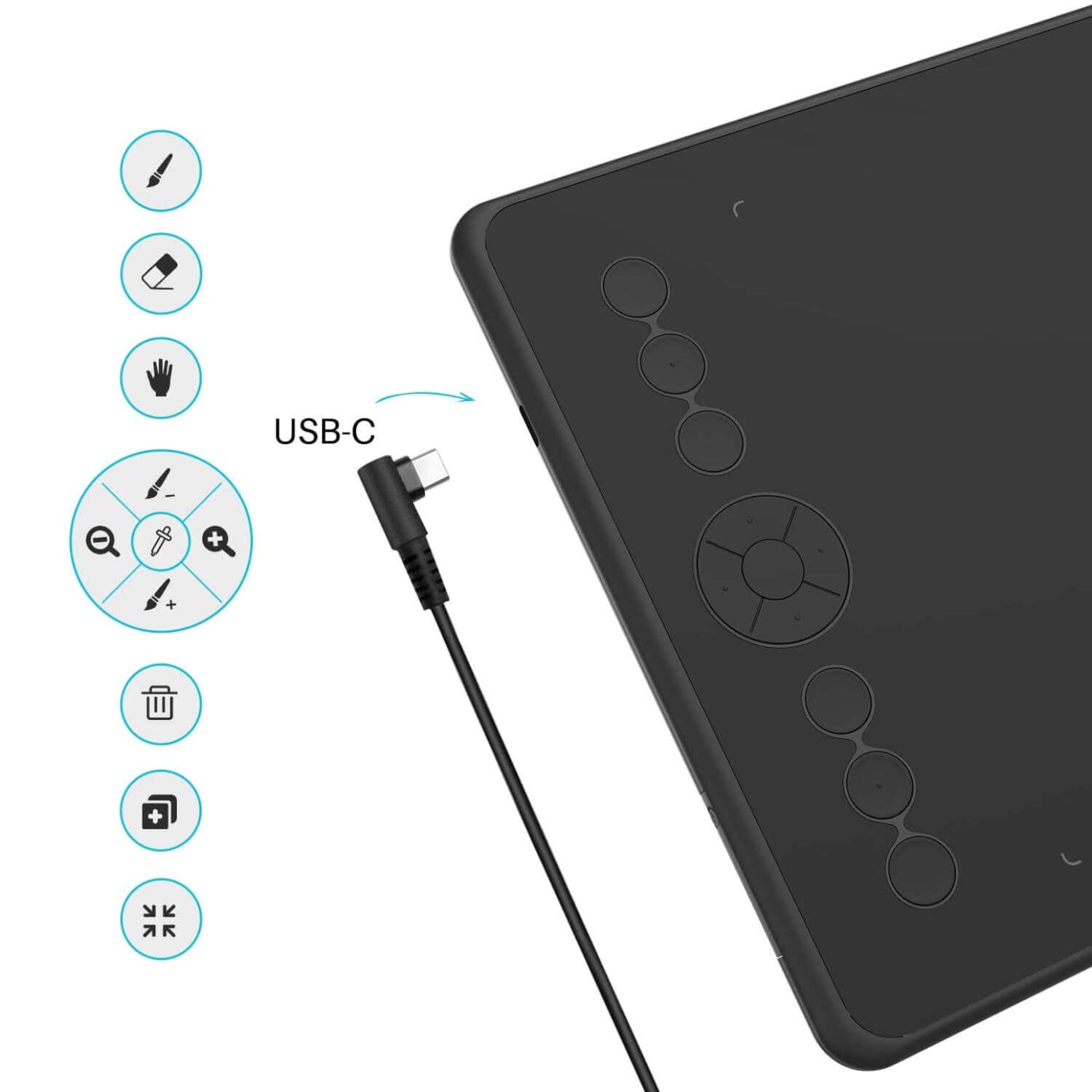 Huion Inspiroy Ink H320M Graphic Pen Tablet - 11 Programmable Keys - H320M RED - Graphic Tablets - alnabaa.com - النبع