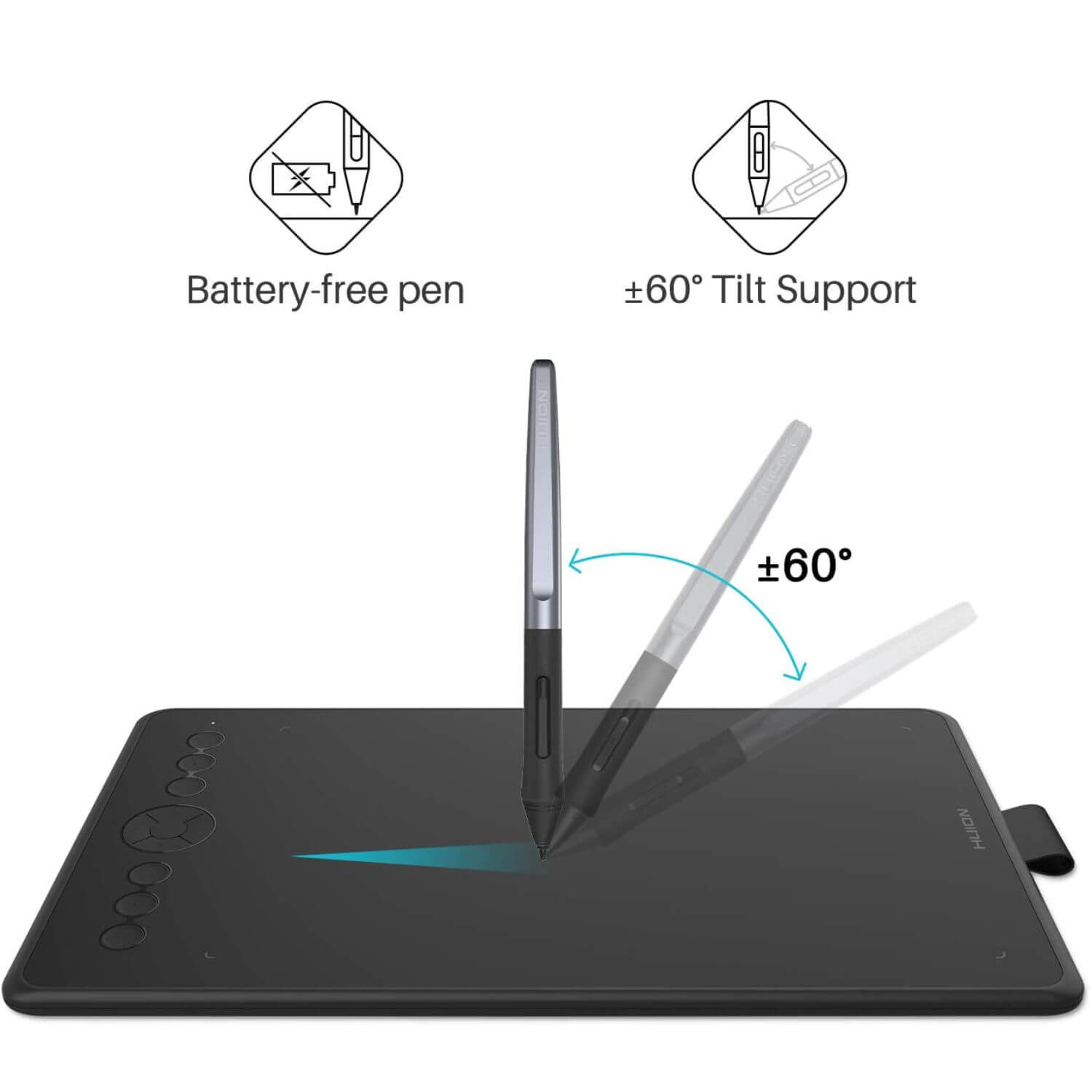 Huion Inspiroy Ink H320M Graphic Pen Tablet - 11 Programmable Keys - H320M RED - Graphic Tablets - alnabaa.com - النبع