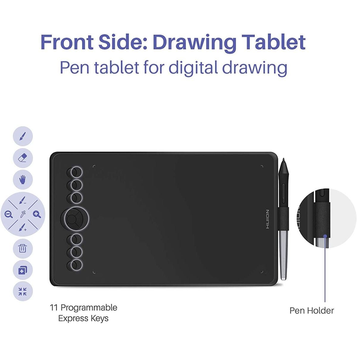Huion Inspiroy Ink H320M Graphic Pen Tablet - 11 Programmable Keys - H320M RED - Graphic Tablets - alnabaa.com - النبع