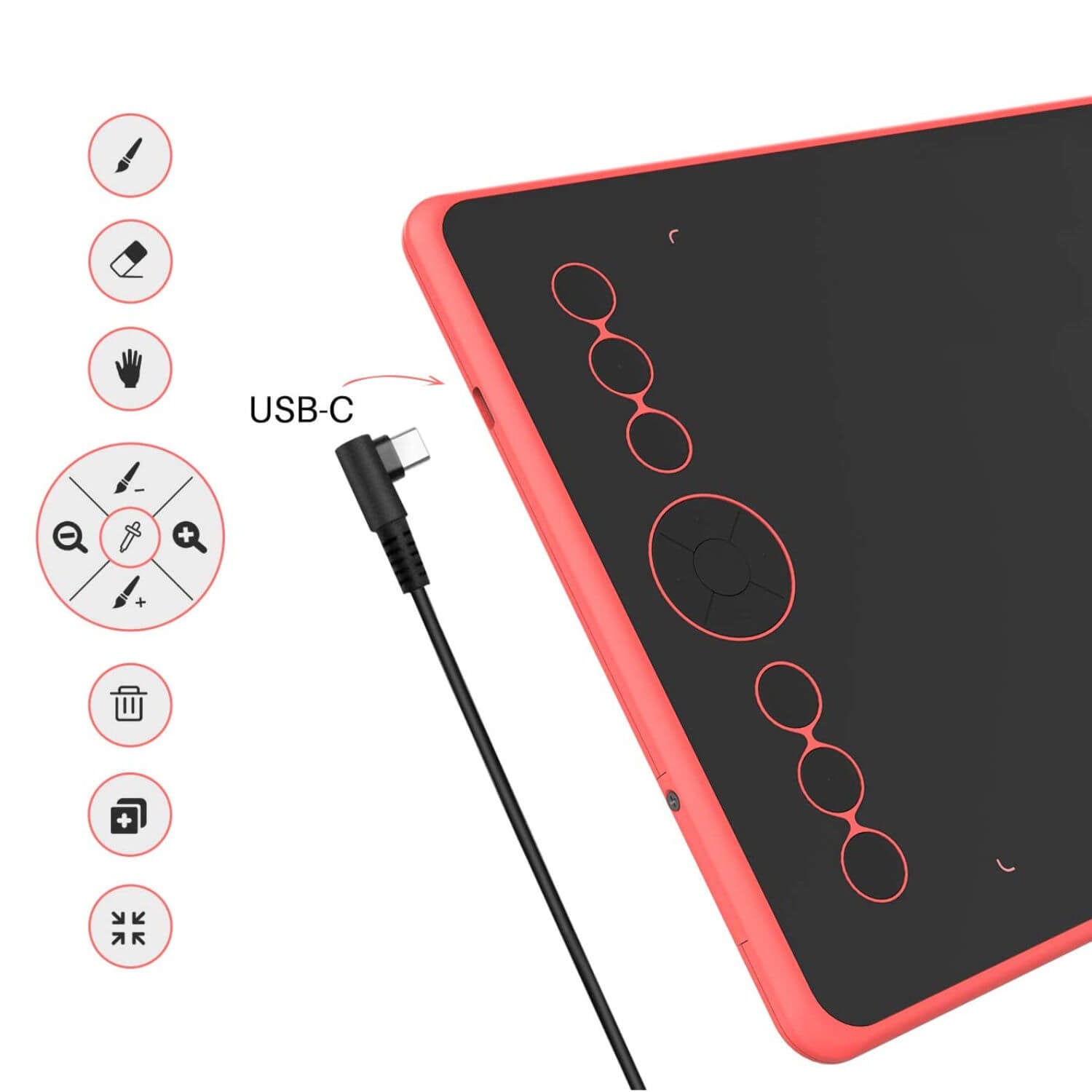 Huion Inspiroy Ink H320M Graphic Pen Tablet - 11 Programmable Keys - H320M BLACK - Graphic Tablets - alnabaa.com - النبع