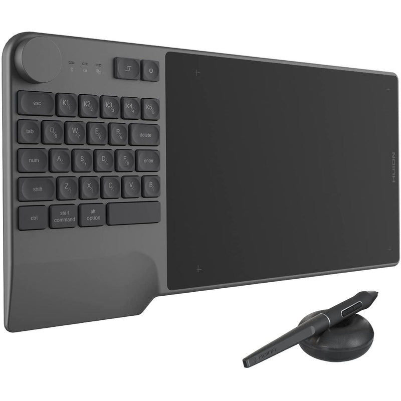Huion Inspiroy Keydial KD200 Bluetooth 5.0 Wireless Graphics Drawing Tablet with Keyboard Dial - KD200 - Graphic Tablets - alnabaa.com - النبع