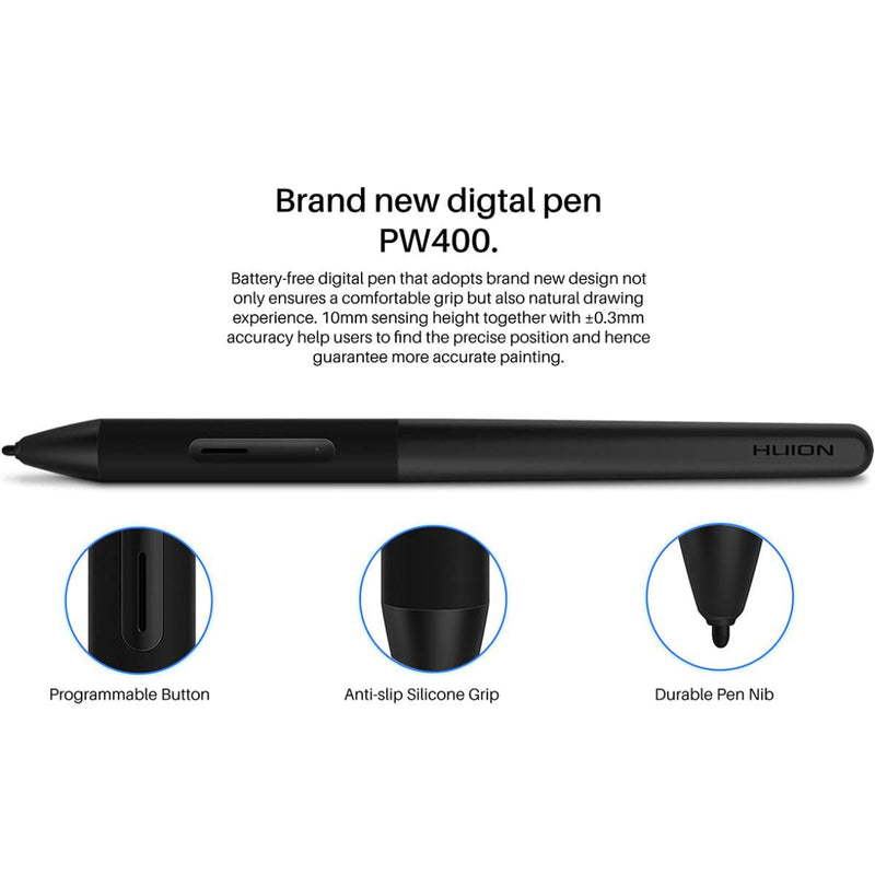 Huion Inspiroy RTP-700 Graphic Drawing Tablet with Touch Bar - 6 Programable Keys (279.4 x 174.6 mm) - RTP-700 - Graphic Tablets - alnabaa.com - النبع