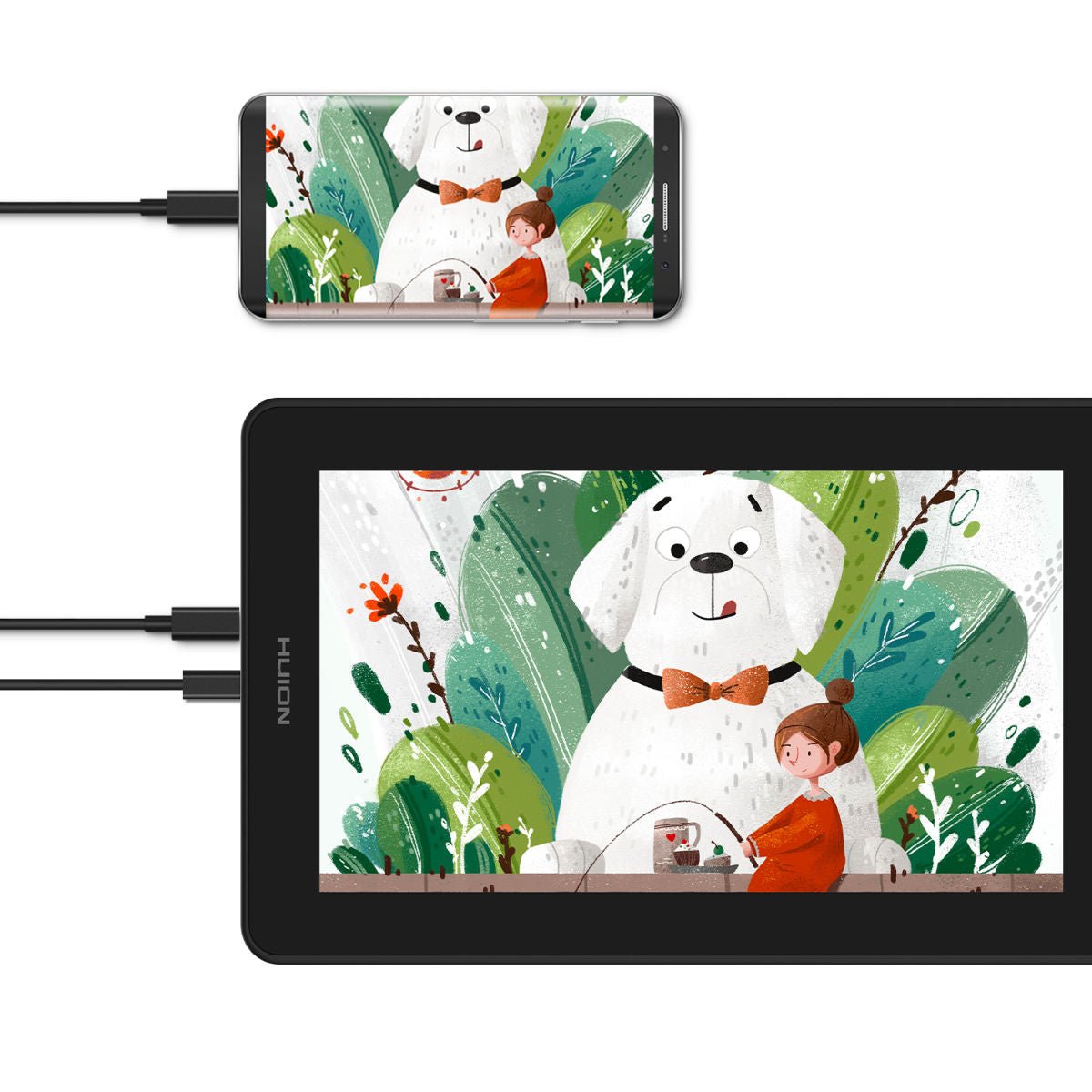 Huion Kamvas 12 Graphic Display Tablet with 8 Express Keys - GS1161-Black - Graphic Tablets - alnabaa.com - النبع