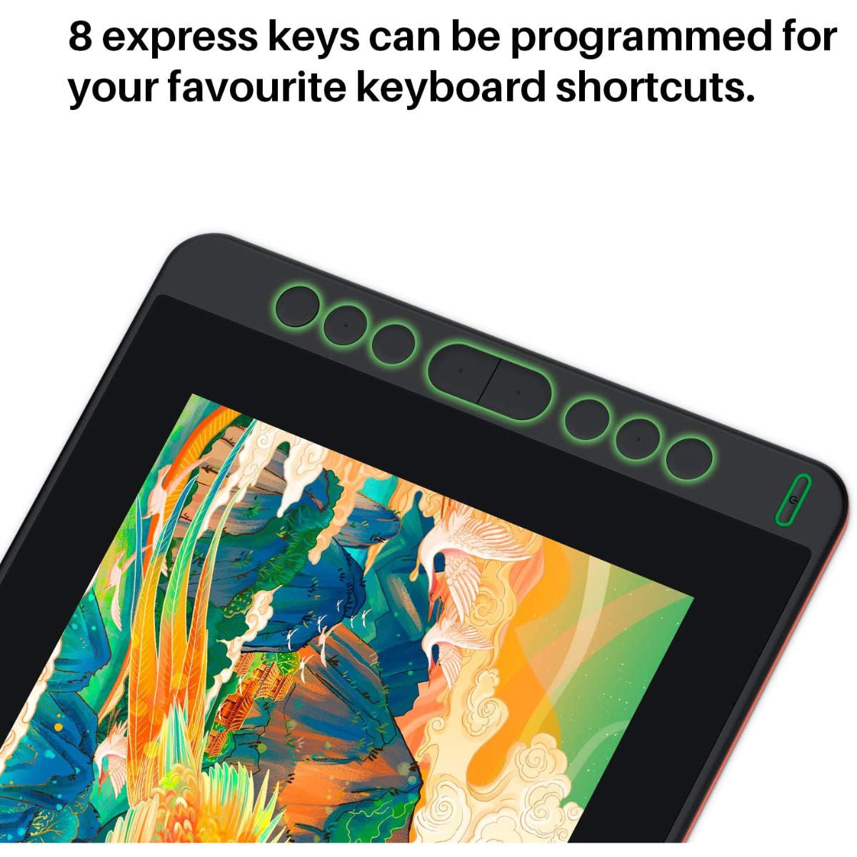 Huion Kamvas 12 Graphic Display Tablet with 8 Express Keys - GS1161-Black - Graphic Tablets - alnabaa.com - النبع