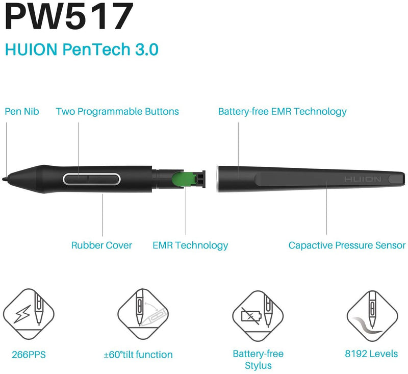 Huion Kamvas 22 PenTech 3.0 & Quantum Dots with Stand - 21.5" - GS2201 - Graphic Tablets - alnabaa.com - النبع