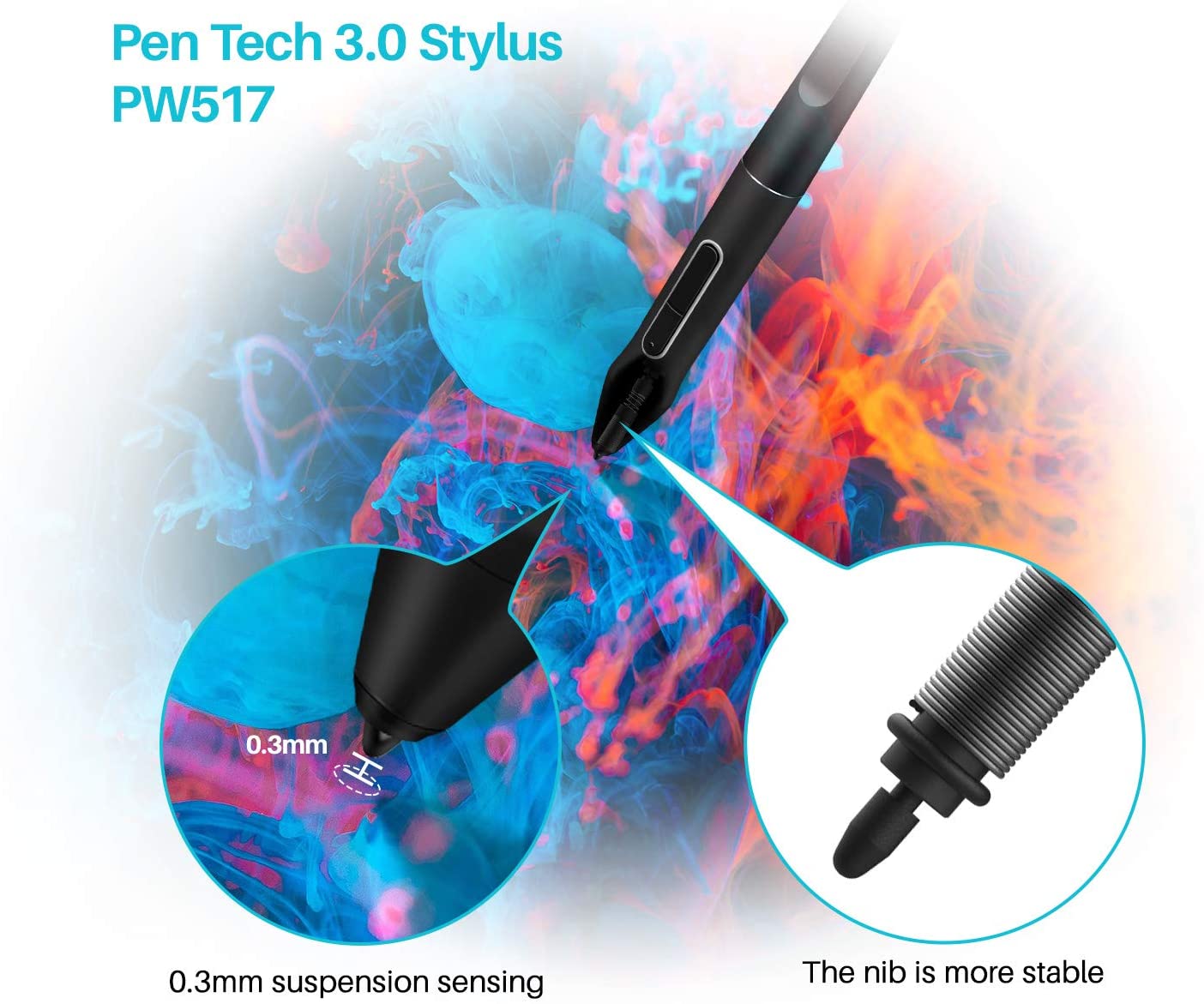 Huion Kamvas Pro 24 2.5K QHD Drawing Monitor with Stand - 23.8" - GT-240 - Graphic Tablets - alnabaa.com - النبع