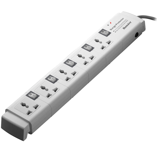 Huntkey 5 AC outlet Power Extension with Surge Protection - PZC504 - 5m - PZC504-3 5M - Power Strips - alnabaa.com - النبع