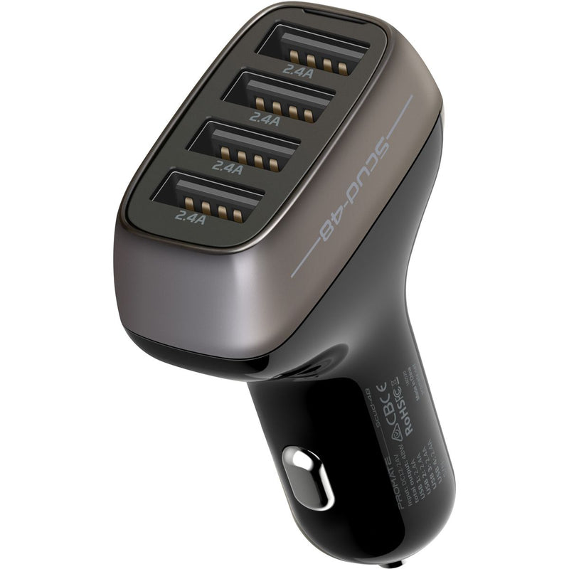 Promate 48W USB Car Charger with 4 USB Ports