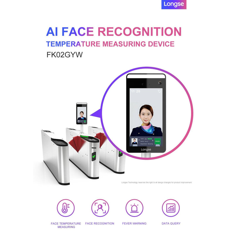 Longse Smart Access & Face Recognition Temperature Device