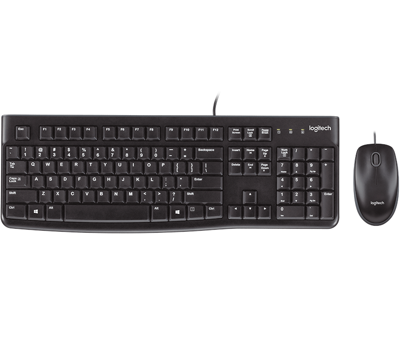 Logitech MK120 Wired Keyboard and Mouse Combo - Arabic