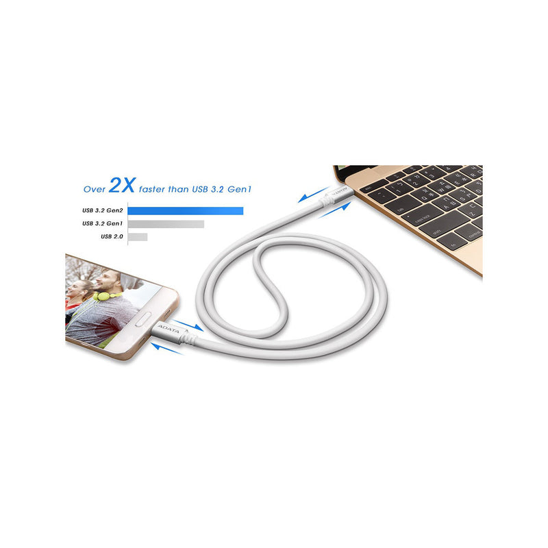 ADATA USB-C to USB-C 3.2 Gen 2 Aluminum Cable - 1m