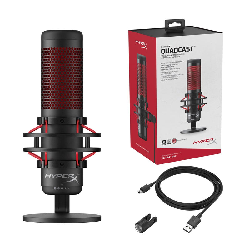 HyperX QuadCast USB Condenser Gaming Microphone for PC, PS5, PS4 & Mac